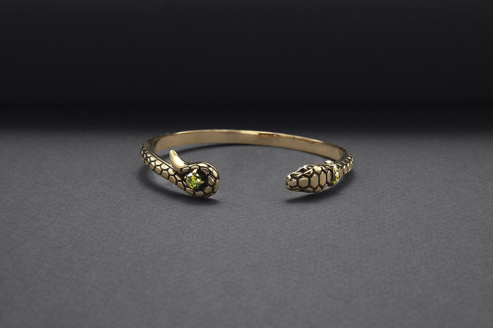 Bracelet Texturé Serpent — Bronze