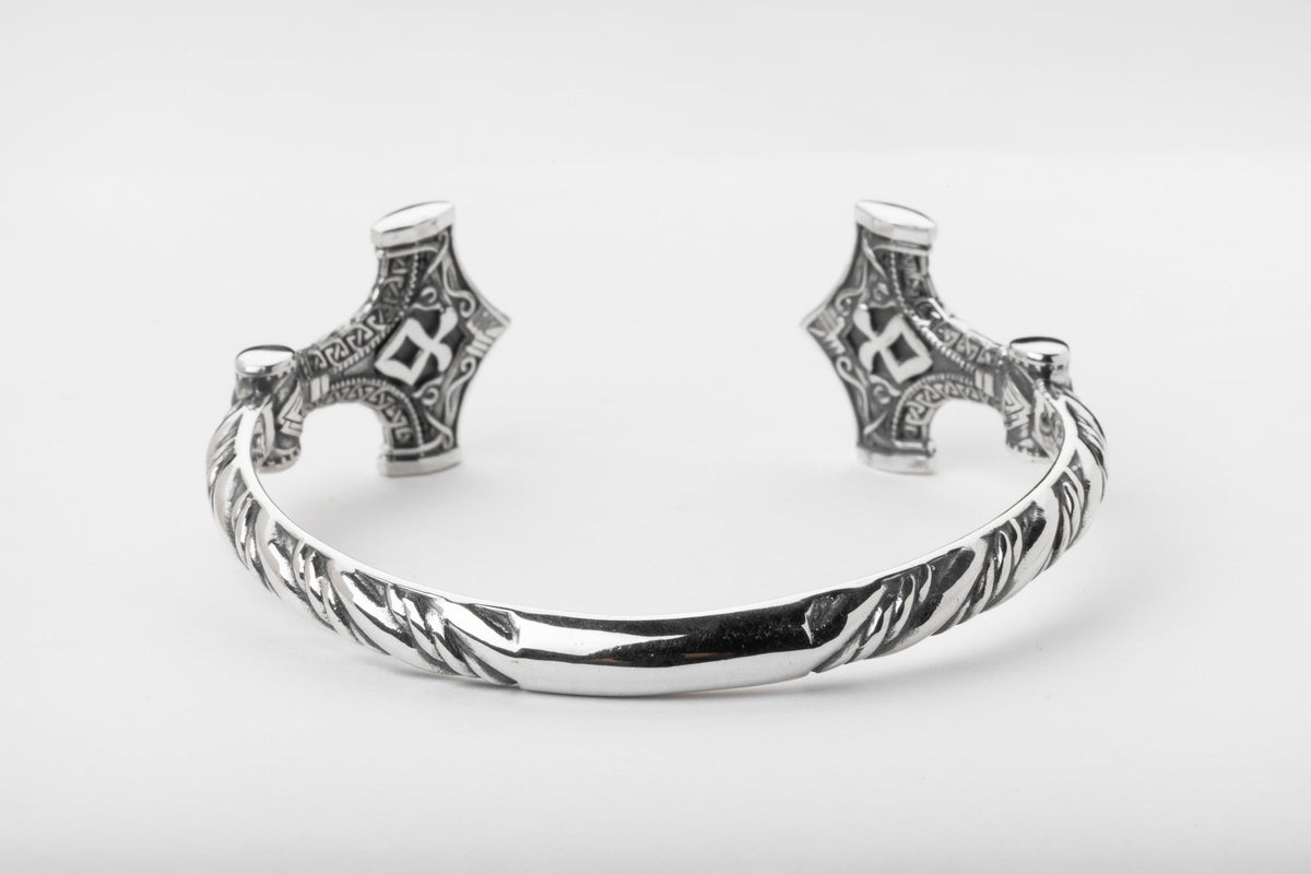 Bracelet Thor et Marteau — Argent 925