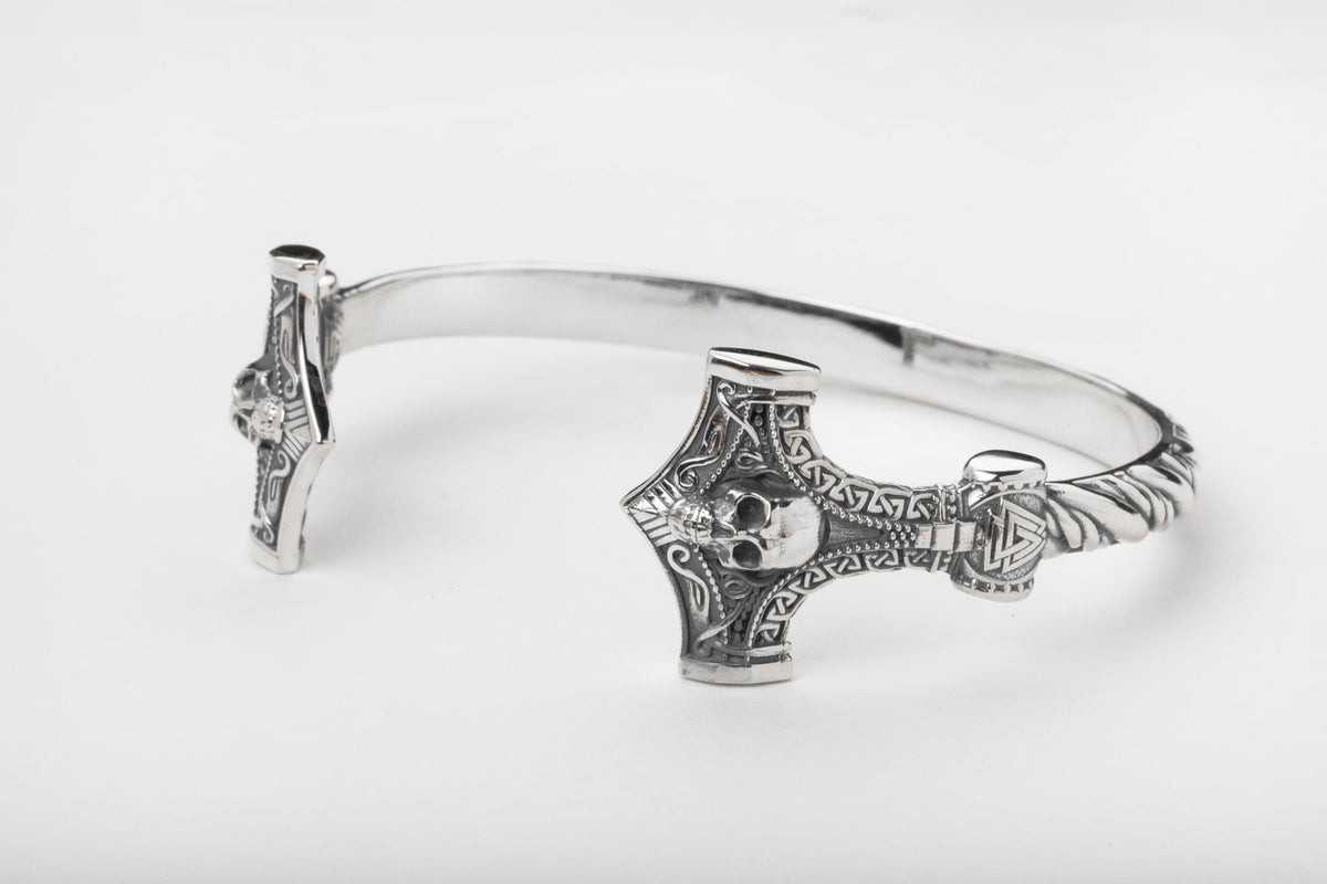 Bracelet Thor et Marteau — Argent 925