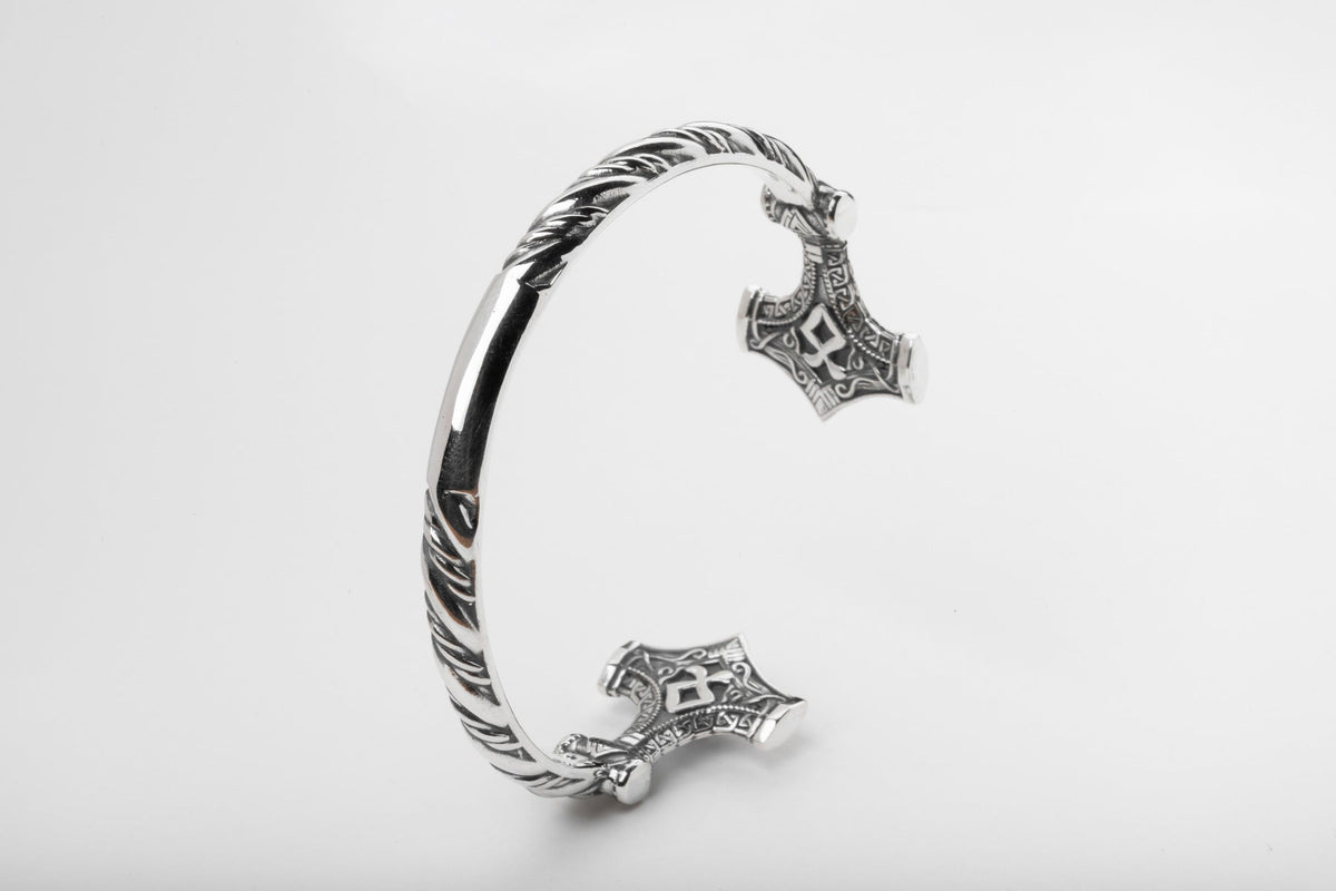 Bracelet Thor et Marteau — Argent 925