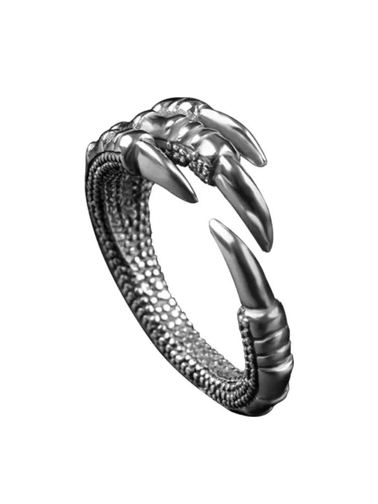 Bague Fáfnir Griffes de Dragon (Argent) - Viking Héritage