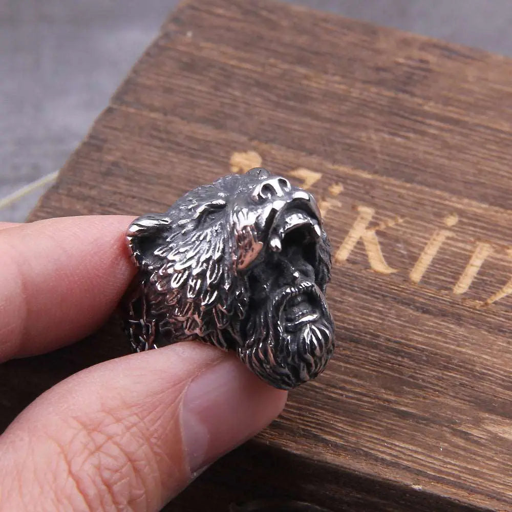 Bague Guerrier Ours Berserker - Viking Héritage