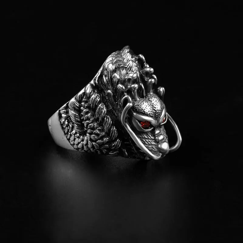 Bague Tête de Dragon (ARGENT) - Viking Héritage