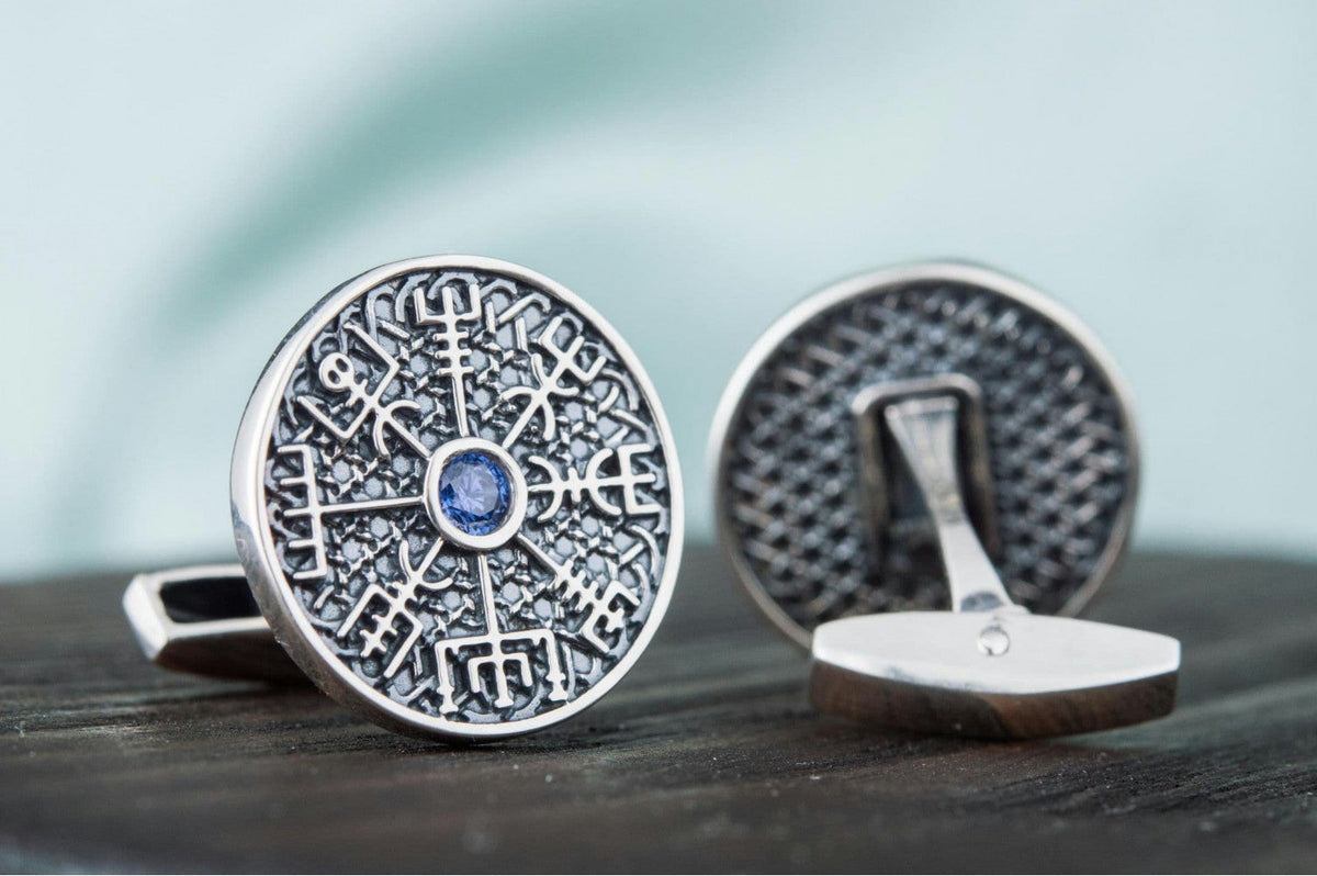 Boutons de manchette Vegvisir — Argent 925