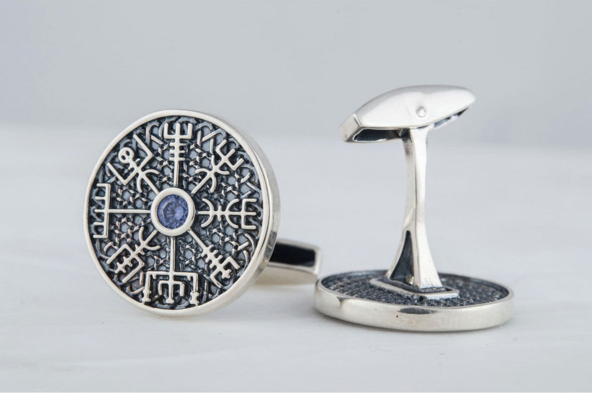 Boutons de manchette Vegvisir — Argent 925