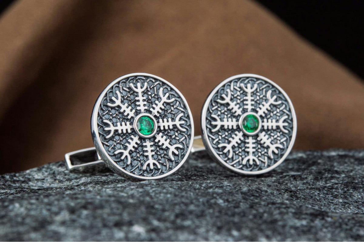 Boutons de manchette Aegishjalmur — Argent 925