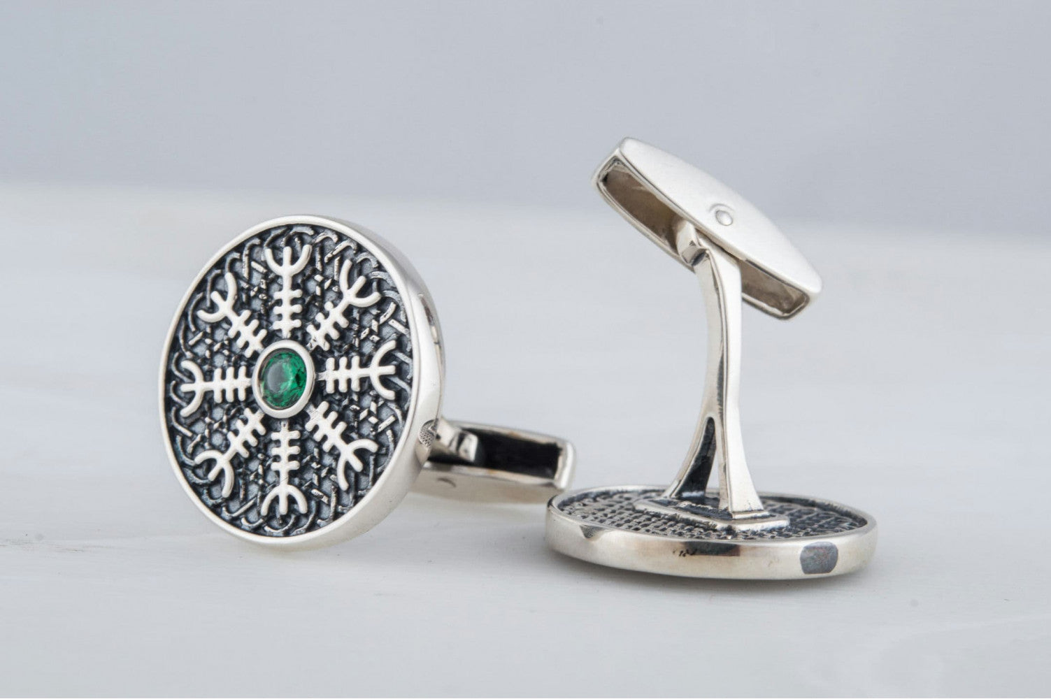 Boutons de manchette Aegishjalmur — Argent 925