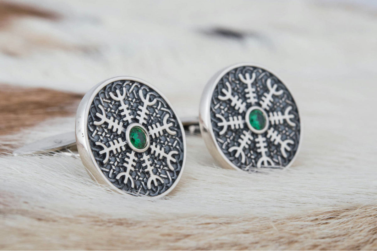 Boutons de manchette Aegishjalmur — Argent 925