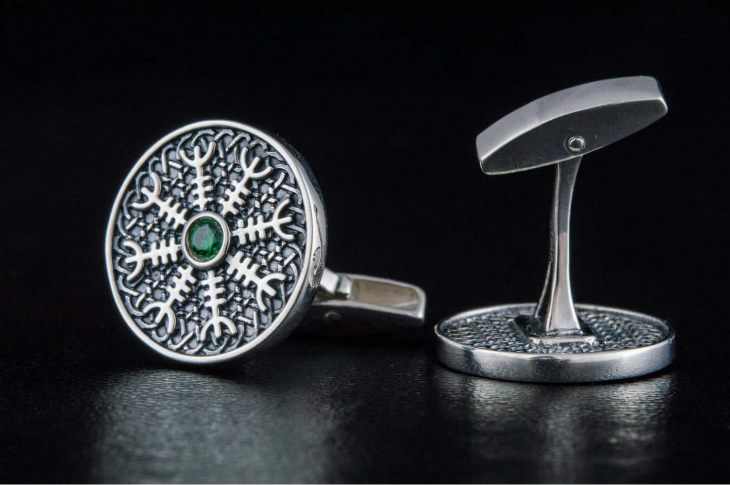 Boutons de manchette Aegishjalmur — Argent 925