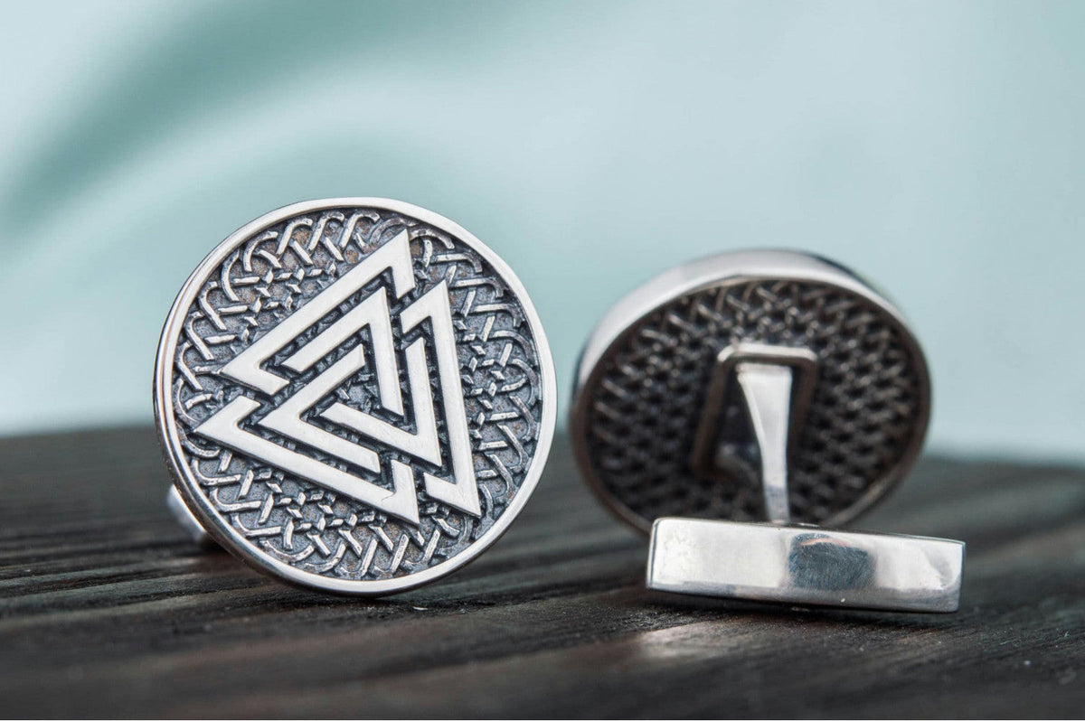 Boutons de manchette Valknut — Argent 925
