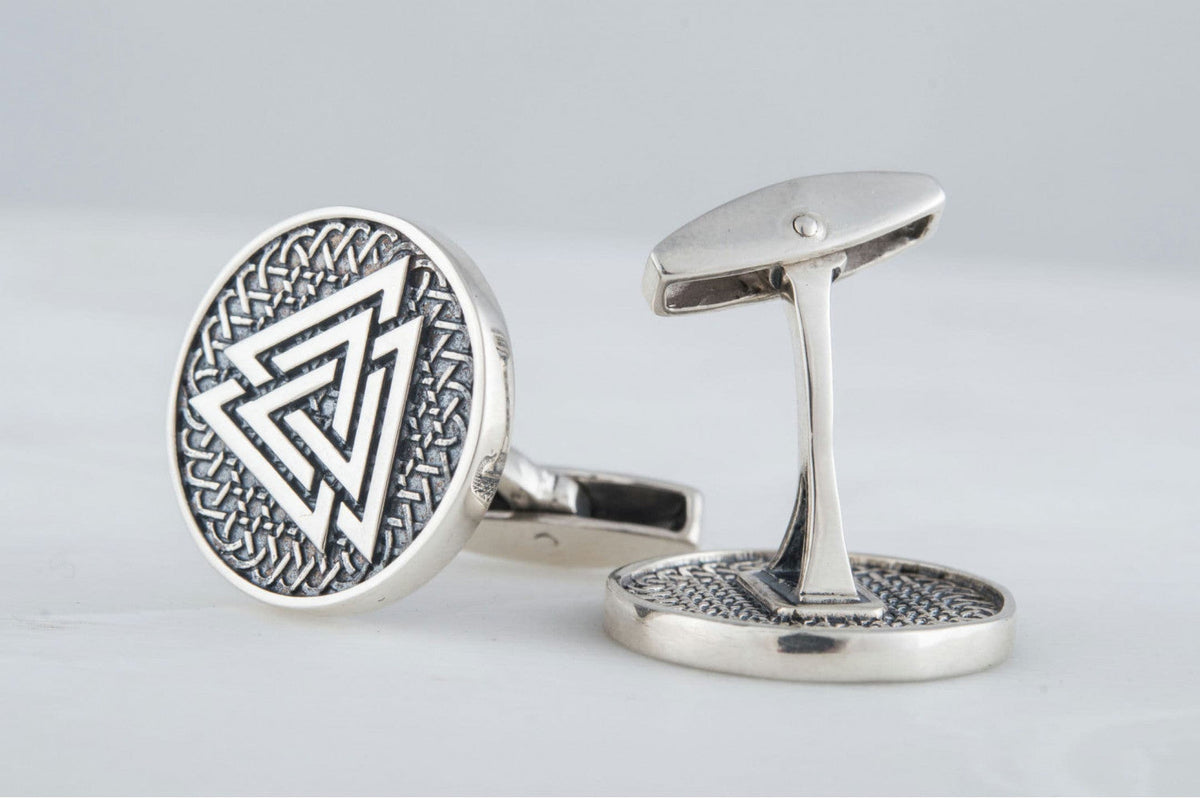 Boutons de manchette Valknut — Argent 925