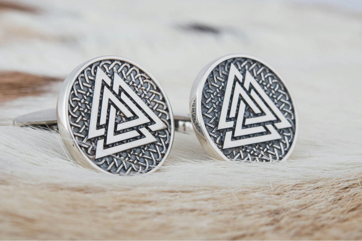 Boutons de manchette Valknut — Argent 925