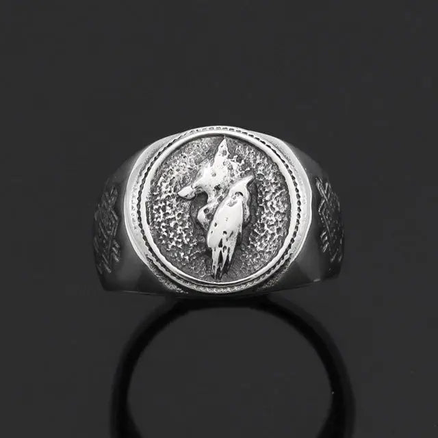 CHEVALIÈRE TÊTE DE LOUP - Viking Héritage