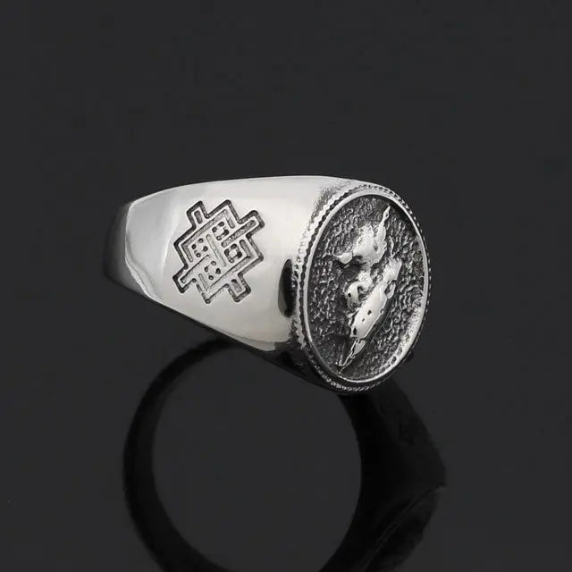 CHEVALIÈRE TÊTE DE LOUP - Viking Héritage