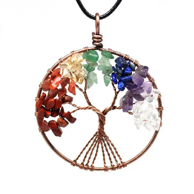 COLLIER ARBRE DE VIE 7 CHAKRAS - Viking Héritage