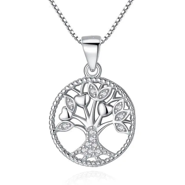 COLLIER ARBRE DE VIE COEUR D'ARGENT - Viking Héritage