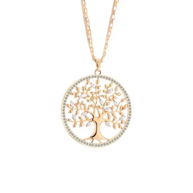 COLLIER ARBRE DE VIE FLEUR ARGENTÉ - Viking Héritage