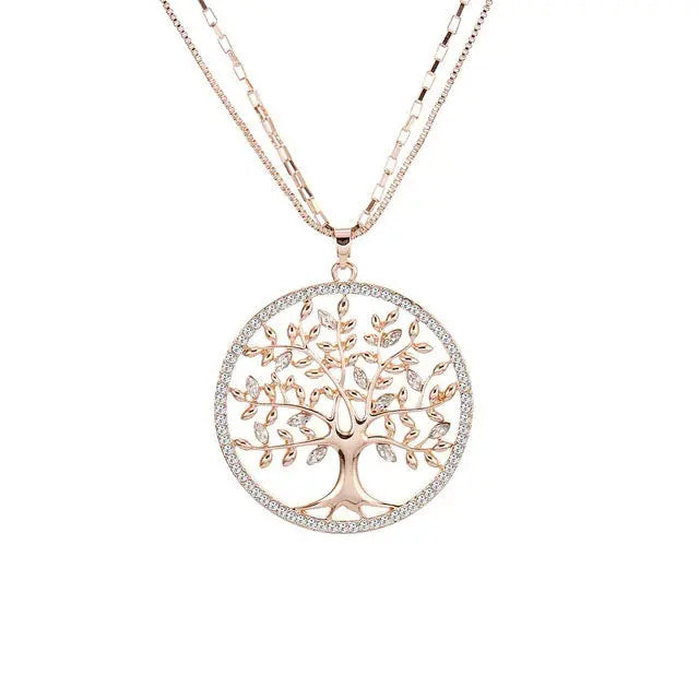 COLLIER ARBRE DE VIE FLEUR ARGENTÉ - Viking Héritage
