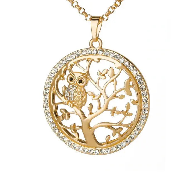 COLLIER ARBRE DE VIE HIBOUX - Viking Héritage