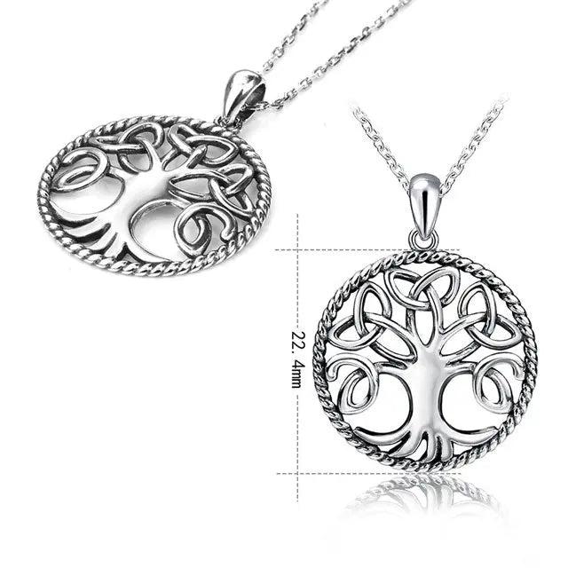 COLLIER ARBRE DE VIE LIENS CELTIQUE (ARGENT) - Viking Héritage