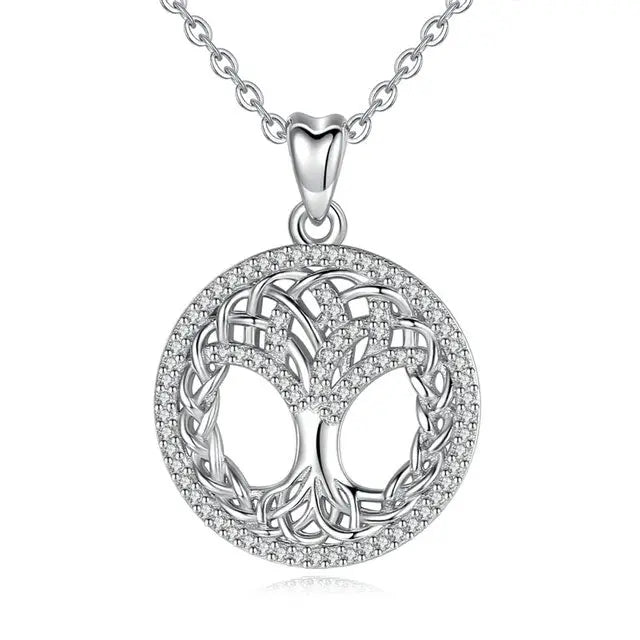 COLLIER ARBRE DE VIE NOEUD CELTIQUE (ARGENT) - Viking Héritage