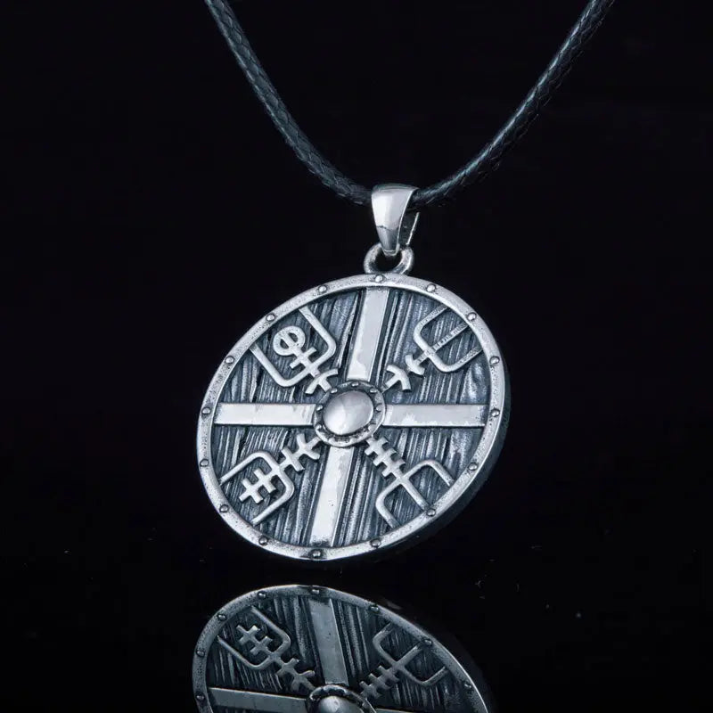 COLLIER BOUCLIER VIKING (ARGENT) - Viking Héritage