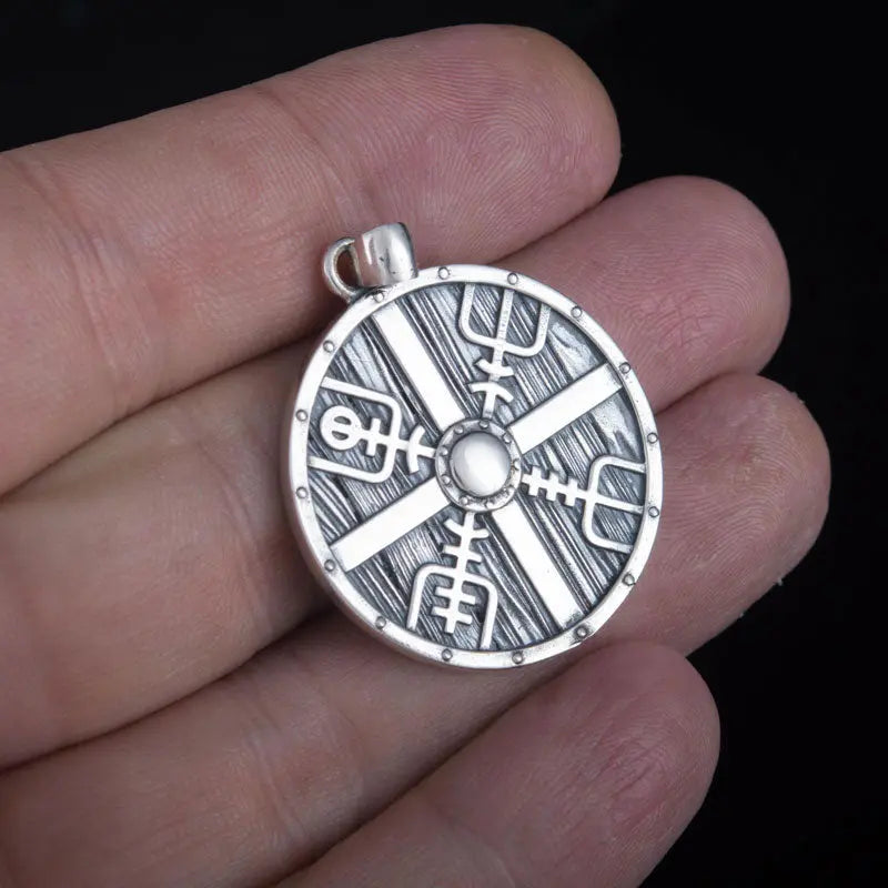COLLIER BOUCLIER VIKING (ARGENT) - Viking Héritage