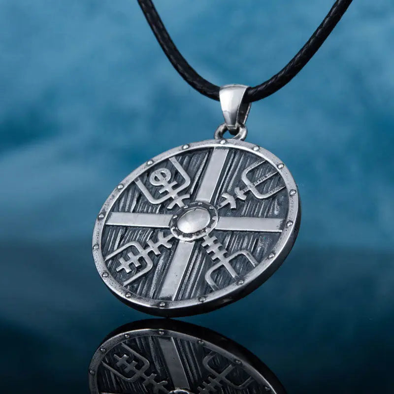 COLLIER BOUCLIER VIKING (ARGENT) - Viking Héritage