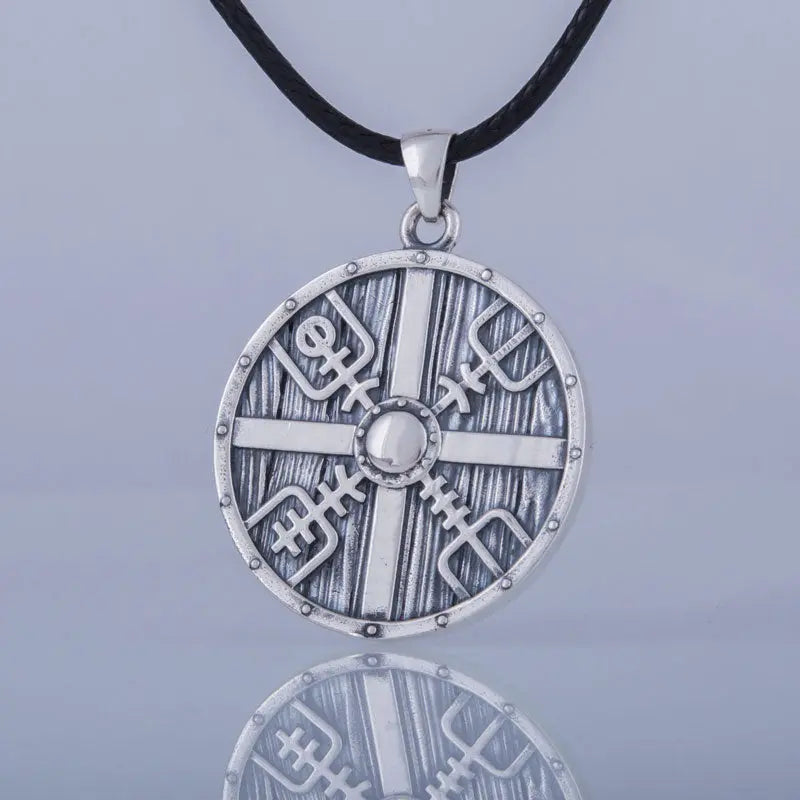 COLLIER BOUCLIER VIKING (ARGENT) - Viking Héritage