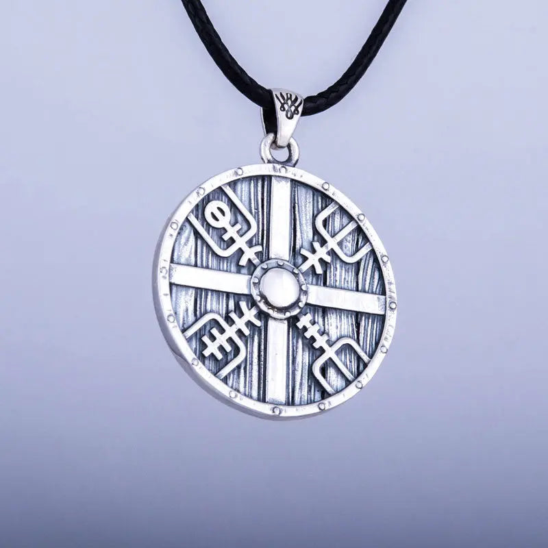 COLLIER BOUCLIER VIKING (ARGENT) - Viking Héritage