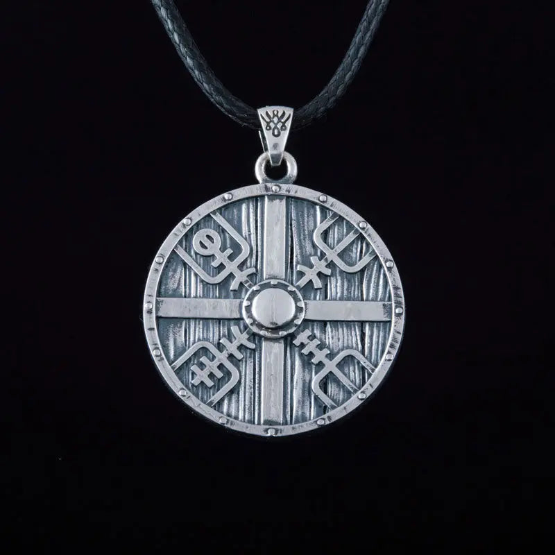 COLLIER BOUCLIER VIKING (ARGENT) - Viking Héritage