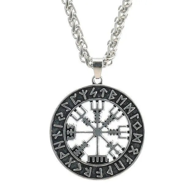 COLLIER BOUSSOLE VEGVISIR - Viking Héritage