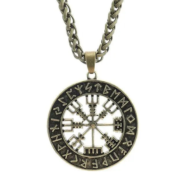 COLLIER BOUSSOLE VEGVISIR - Viking Héritage