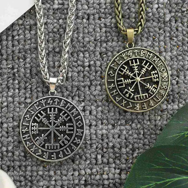 COLLIER BOUSSOLE VEGVISIR - Viking Héritage