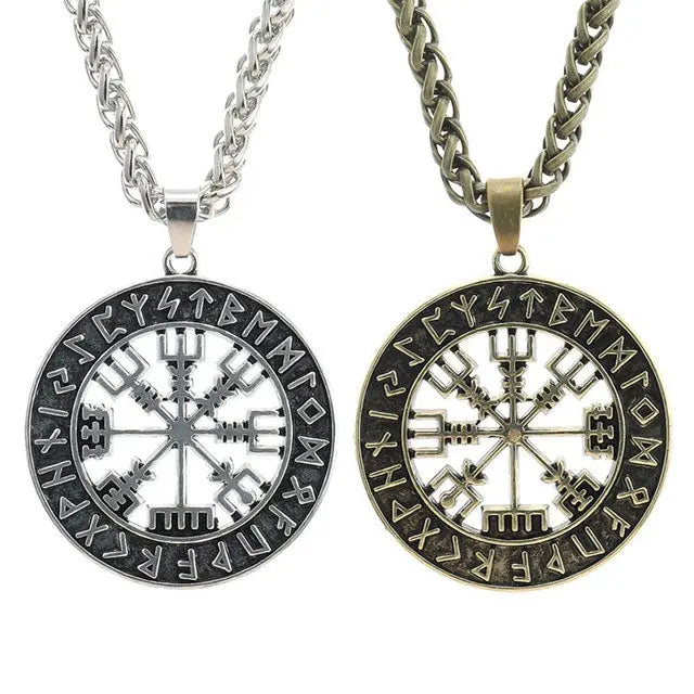 COLLIER BOUSSOLE VEGVISIR - Viking Héritage