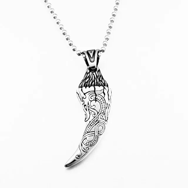 COLLIER DENT DE DRAGON (ACIER) - Viking Héritage