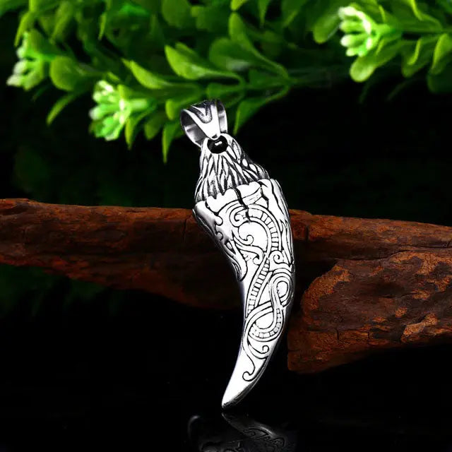 COLLIER DENT DE DRAGON (ACIER) - Viking Héritage