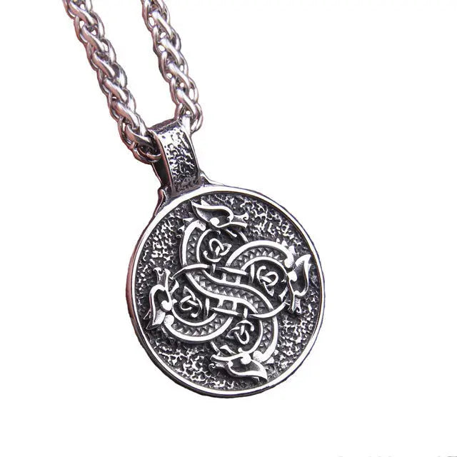 COLLIER DRAGON CELTIQUE (ACIER) - Viking Héritage