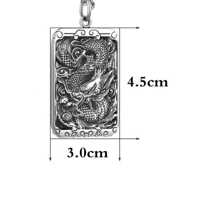 COLLIER DRAGON EN ARGENT - Viking Héritage