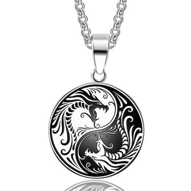 COLLIER DRAGON NORDIQUE (ACIER) - Viking Héritage