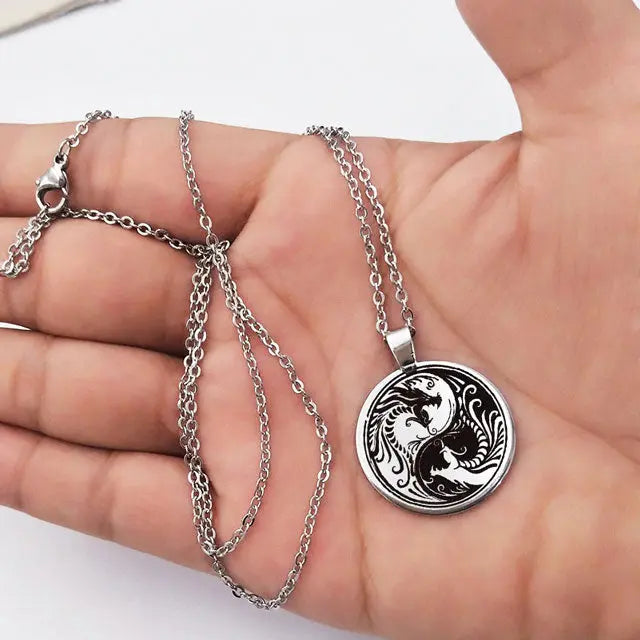 COLLIER DRAGON NORDIQUE (ACIER) - Viking Héritage