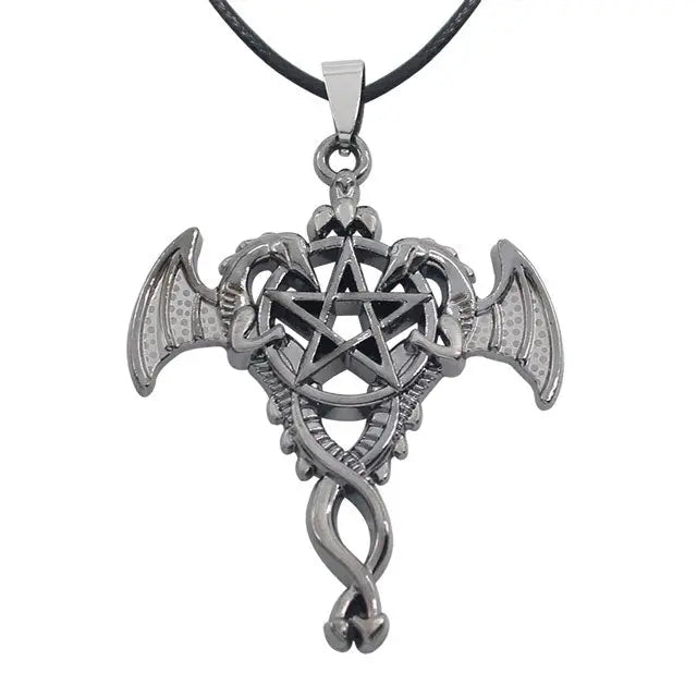 COLLIER ÉTOILE DU DRAGON (ACIER) - Viking Héritage