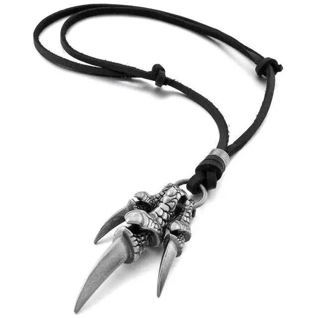 COLLIER GRIFFE DE DRAGON (ACIER) - Viking Héritage