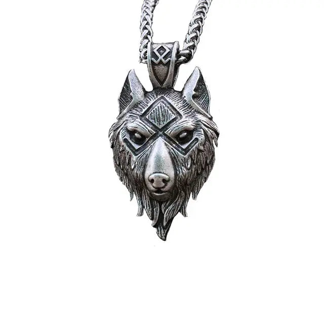 COLLIER LOUP FENRIR - RUNE OTHALA - Viking Héritage