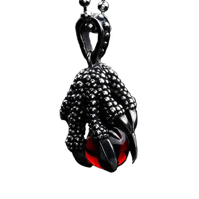 COLLIER OEUF DE DRAGON (ACIER) - Viking Héritage