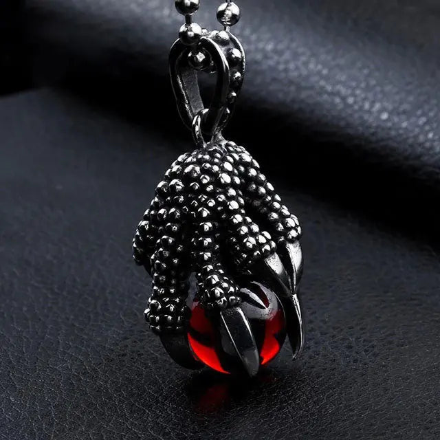 COLLIER OEUF DE DRAGON (ACIER) - Viking Héritage