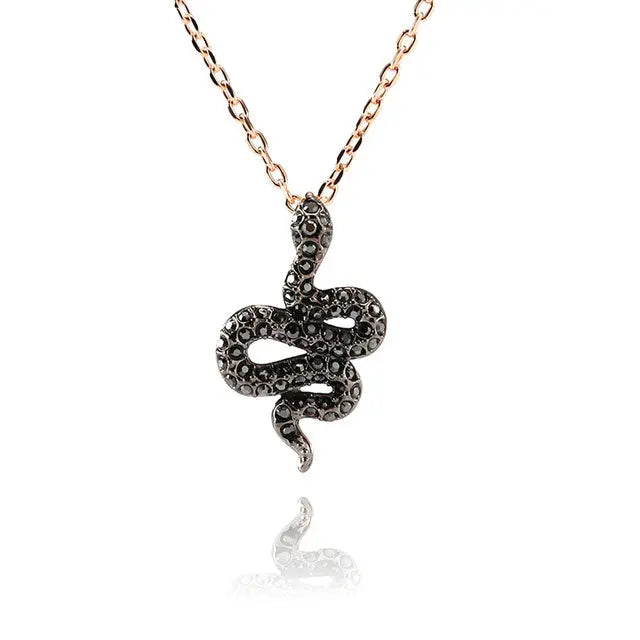 COLLIER SERPENT NOIR - Viking Héritage