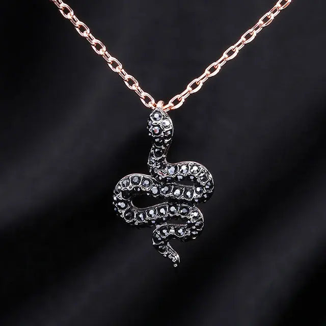 COLLIER SERPENT NOIR - Viking Héritage