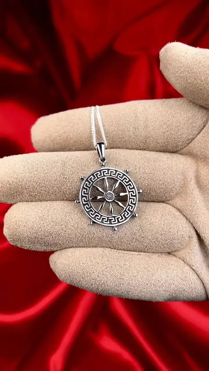 COLLIER SOLEIL NOIR (ARGENT) - Viking Héritage