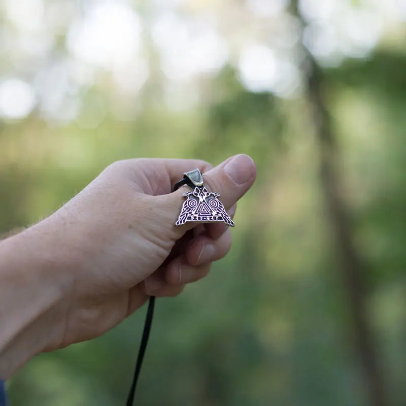 COLLIER VIKING HUGIN ET MUNIN EN ARGENT STERLING .925 - Viking Héritage
